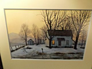 Vintage Famous Framed Jim Gray Print - A Light in the Window signed 804/1500 4