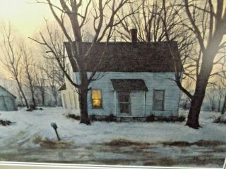 Vintage Famous Framed Jim Gray Print - A Light in the Window signed 804/1500 5