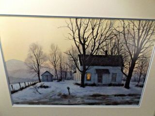 Vintage Famous Framed Jim Gray Print - A Light in the Window signed 804/1500 6
