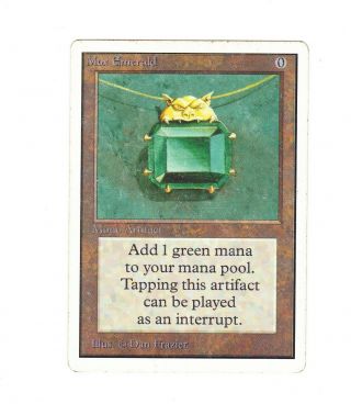 Mox Emerald 1x Unlimited Rare Reserved Power 9 Magic P9 Mtg Artifact Old School