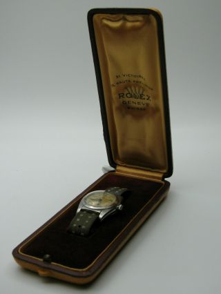 Rare Ww2 Mens Rolex Oyster Perpetual 2940 Bubbleback Chronometer Watch Box Set
