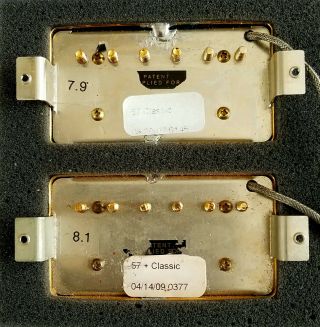 2007 Gibson GOLD 57 Classic / ' 57,  Classic Plus Vintage PAF Humbucker Pickup Set 5