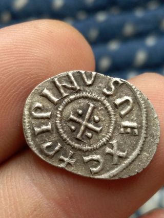 Medieval Silver Coin Karolinger Pipinvs Rex