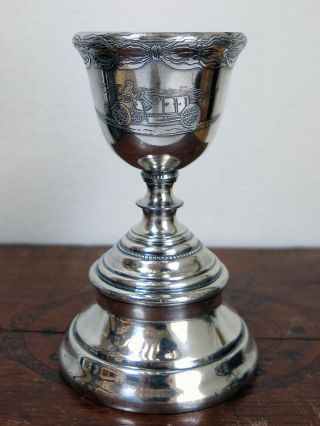 Rare 1908 Vanderbilt Cup Race Locomobile Silver Cup Trophy Forbes Co Robertson 2