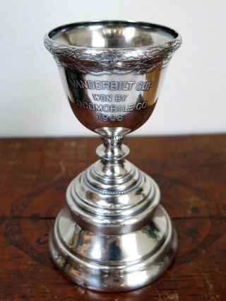 Rare 1908 Vanderbilt Cup Race Locomobile Silver Cup Trophy Forbes Co Robertson 5