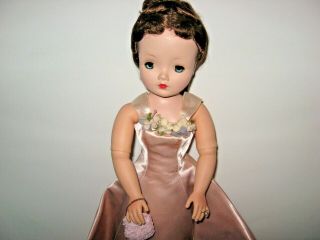 1956 Madame Alexander Cissy Doll Tagged Pink Formal Gown