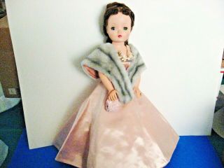 1956 Madame Alexander CISSY DOLL Tagged PINK FORMAL GOWN 2