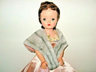 1956 Madame Alexander CISSY DOLL Tagged PINK FORMAL GOWN 4