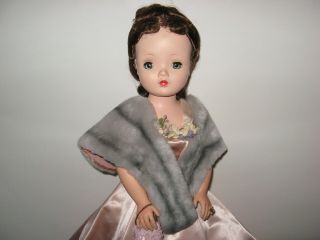1956 Madame Alexander CISSY DOLL Tagged PINK FORMAL GOWN 6