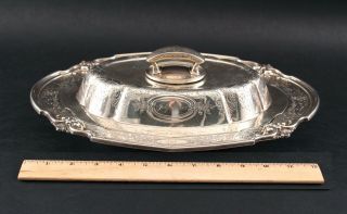 Antique Gorham Sterling Silver Covered Vegetable Tray Bowl,  York Yacht Club