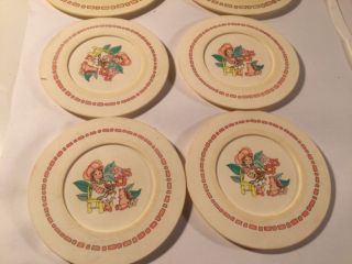 VINTAGE 26 Piece Chilton Strawberry Shortcake Plastic Toy Dishes Tea Set Plates 5