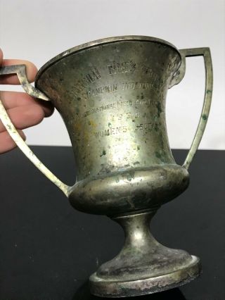 Antique 1935 Shanghai Times Field Athletic Silver Trophy Cup Award Hallmarked