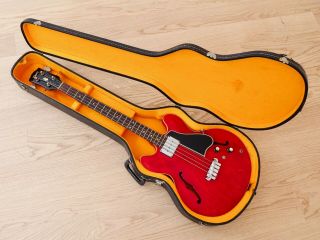 1965 Gibson EB - 2 Vintage Hollowbody Electric Bass Guitar Cherry w/ Case 12