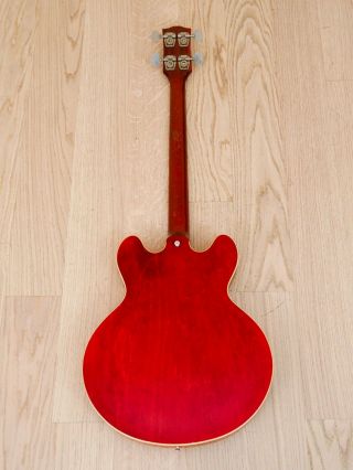 1965 Gibson EB - 2 Vintage Hollowbody Electric Bass Guitar Cherry w/ Case 3