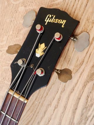 1965 Gibson EB - 2 Vintage Hollowbody Electric Bass Guitar Cherry w/ Case 4