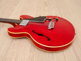 1965 Gibson EB - 2 Vintage Hollowbody Electric Bass Guitar Cherry w/ Case 8
