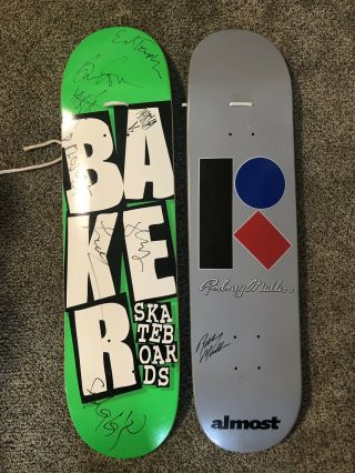 Rodney Mullen Signed Almost Plan And Baker Team Signed Autographed Skateboard