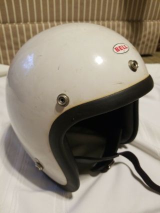 Vintage 1968 Bell 500 - Tx Bell - Toptex 500 - Tx White Size 7 1/4
