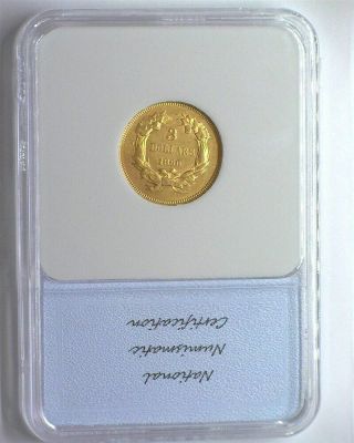 1860 INDIAN PRINCESS $3 GOLD CHOICE UNCIRCULATED RARE THIS 4