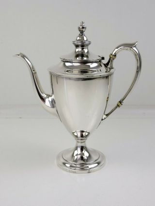 Handsome ANTIQUE STERLING SILVER COFFEE POT,  USA 1900 563g 2