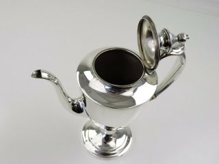 Handsome ANTIQUE STERLING SILVER COFFEE POT,  USA 1900 563g 4