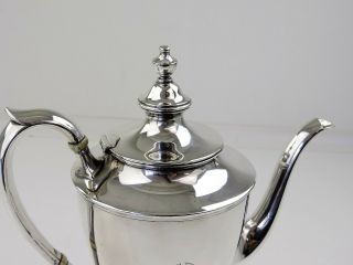 Handsome ANTIQUE STERLING SILVER COFFEE POT,  USA 1900 563g 5