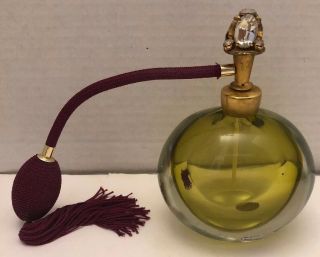 Vintage Murano Hand Blown Glass Perfume Atomizer Jeweled Top