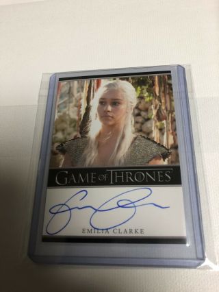 Game Of Thrones Season 1 Autograph Daenerys Emilia Clarke Rare Bordered