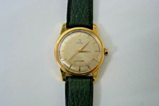 Vintage Omega Automatic Seamaster Bumper Cal.  354 18k Gold Watch 33mm