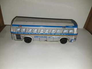 Vintage Tin Friction Greyhound Bus Made In Japan 6 - 1/4 " Long 5365