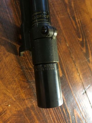 RARE 1940 ' S Vintage WW2 US Army M39 A2 TELESCOPE US Military Gear 2
