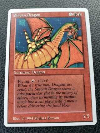 Vintage Magic | Mtg Summer Magic Shivan Dragon,