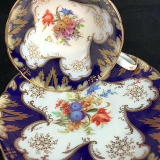 Antique 19th century Hand Painted Tea Cup & Saucer 4569 4