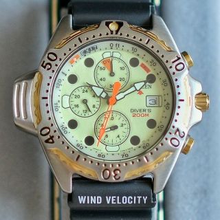 Vintage Citizen Aqualand Promaster 3745 - E70022 Ay5024 - 07w Diver Watch 200m W/box