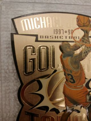 Michael Jordan 1997 - 98 Skybox Premium Golden Touch Rare Die Cut 3