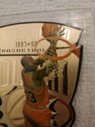 Michael Jordan 1997 - 98 Skybox Premium Golden Touch Rare Die Cut 4