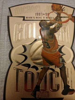 Michael Jordan 1997 - 98 Skybox Premium Golden Touch Rare Die Cut 7