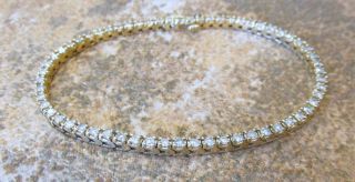 1.  80ctw Diamond / 14kt Yellow Gold Tennis Link Bracelet 7 - 1/8 " 9.  6grams Cs2011