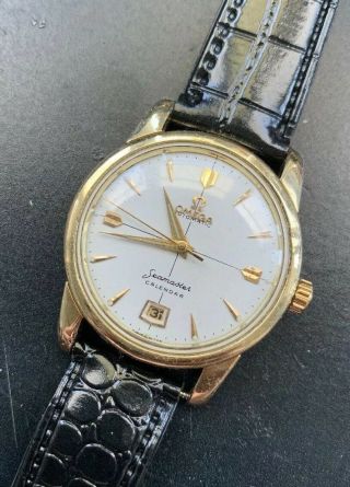 Vintage Rare Omega Seamaster Calendar Automatic Watch ‘crosshair Dial’ Stunning