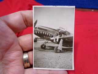 Old Ww2 Military Photo Snapshot Aircraft Nose Art A - 35