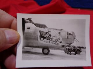 Old Ww2 Military Photo Snapshot Aircraft Nose Art A - 28
