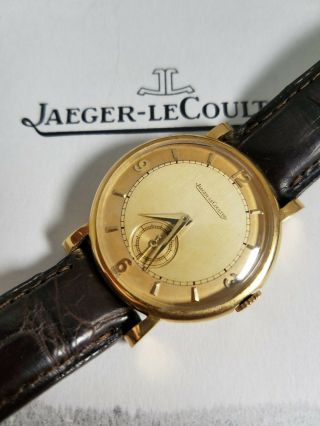 Vintage Jaeger Lecoultre Late - 40s 18k Solid Gold Caliber 428 Original/running