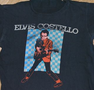 Rare 1978 Elvis Costello Vintage Rock Concert Tour T - Shirt (m/l) 1970 