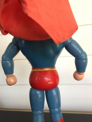 1939/40 IDEAL SUPERMAN COMPOSITION AND WOOD JOINTED ACTION FIGURE DOLL VINTAGE 10