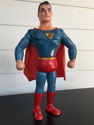 1939/40 IDEAL SUPERMAN COMPOSITION AND WOOD JOINTED ACTION FIGURE DOLL VINTAGE 4