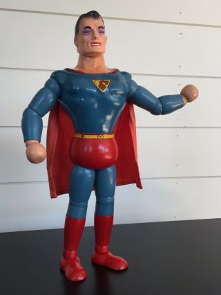 1939/40 IDEAL SUPERMAN COMPOSITION AND WOOD JOINTED ACTION FIGURE DOLL VINTAGE 6