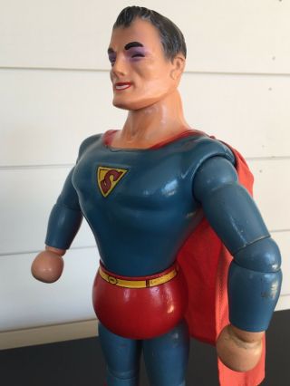1939/40 IDEAL SUPERMAN COMPOSITION AND WOOD JOINTED ACTION FIGURE DOLL VINTAGE 7
