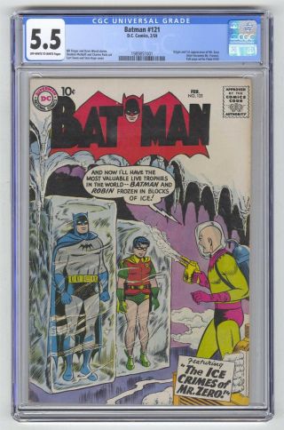 Batman 121 Cgc 5.  5 Vintage Dc Comic Key 1st Mr.  Freeze (mr.  Zero) Detective