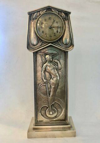 Table Clock Designed By Kate Harris For William Hutton & Son Ltd Silver Sterling