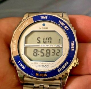Rare Seiko Astronaut A829 - 6019 Digital Multi Function Alarm Chronograph Watch